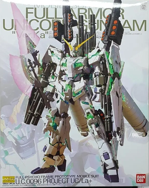 Hold-----Bandai 72818 機動戰士高達uc 全裝甲獨角獸高達 卡版 拼裝模型 Mg Ver Ka Mobile Suit Rx-0 Full Armor Unicorn Gundam Model Kit (Epc-2457-112) L 1