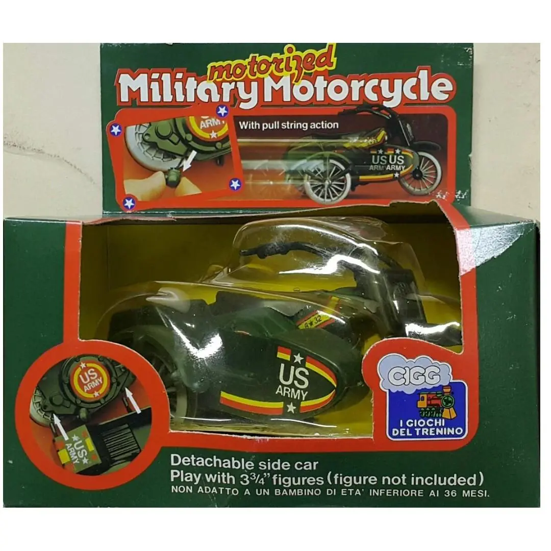 Ewp 3009 香港制造 懷舊玩具 軍用電單車連邊車 Cigg Made In Hong Kong Motorized Military Motorcycle B5246794 存 1