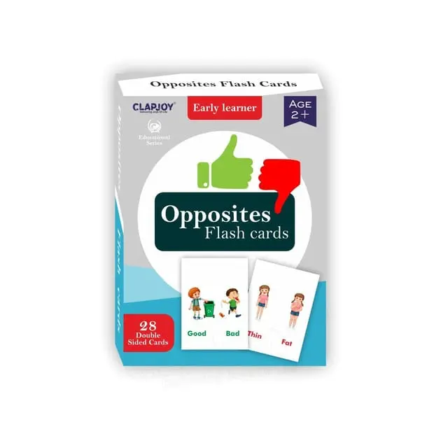 Clapjoy Opposite Words Flash Card For Kids Of Age 2 Years And Above 1