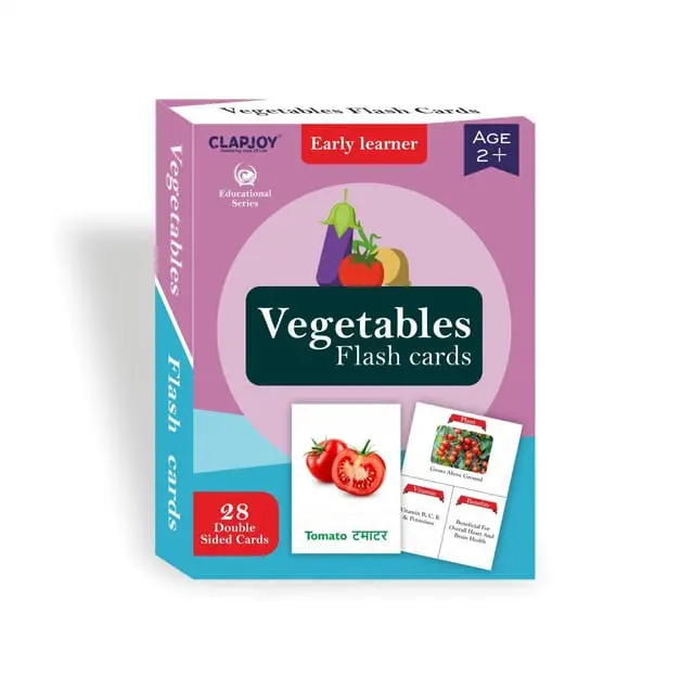 Clapjoy Vegetables Flash Card For Kids Of Age 2 Years And Above 1