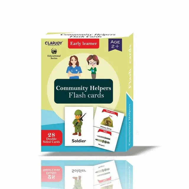 Clapjoy Community Helpers Flash Card For Kids Of Age 2 Years And Above 1