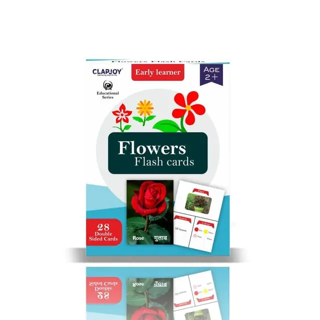 Clapjoy Flowers Flash Card For Kids Of Age 2 Years And Above 1