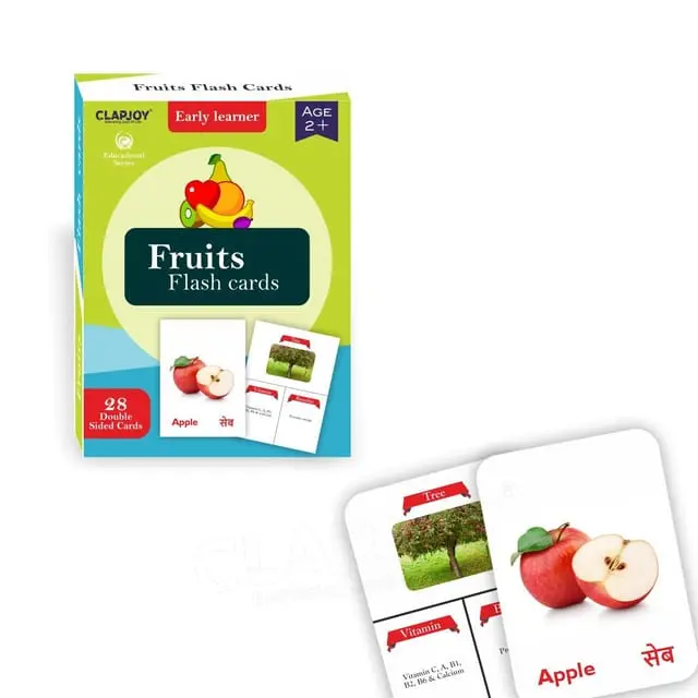Clapjoy Fruits Flash Card For Kids Of Age 2 Years And Above 1