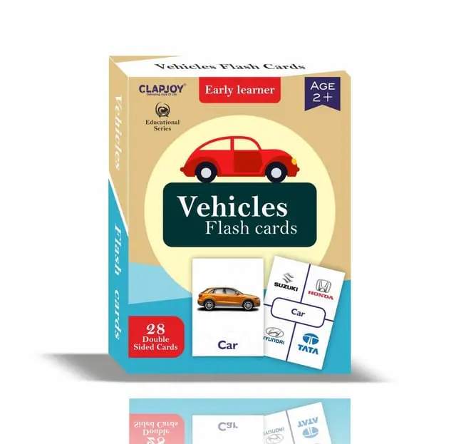 Clapjoy Vehicles Flash Card For Kids Of Age 2 Years And Above 1
