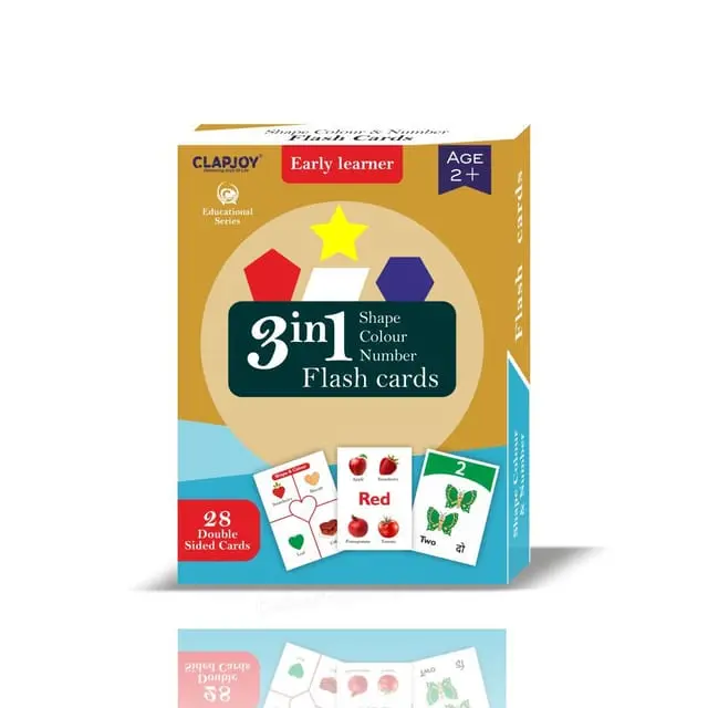 Clapjoy Shape, Colours And Numbers Flash Card For Kids Of Age 2 Years And Above 1
