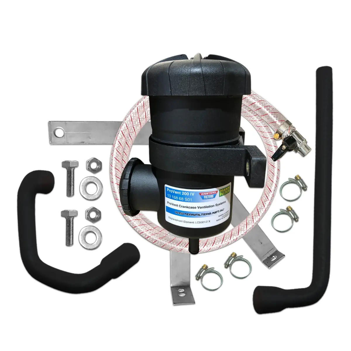 Mitsubishi Triton 2006-15 Ml Mn 2.5L Challenger 4D56 Mann+Hummel Provent Catch Can Kit Os-Prov-05-4Wd 1
