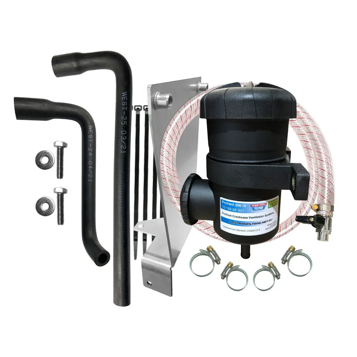 Isuzu D-Max Mu-X & Mazda Bt50 Aug2020-On 3.0L Td 4Jj3 140Kw Mann+Hummel Provent Catch Can Kit Os-Prov-44 1