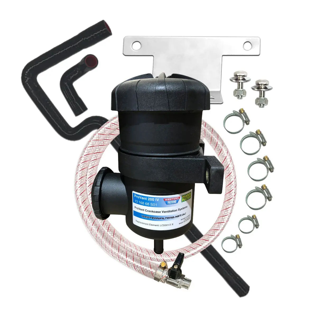 Ford Ranger Px2 Px3 3.2L 2015-Mid22 Tdci Diesel P5at Di Dohc Mann+Hummel Provent Catch Can Filter Kit Os-Prov-15 1