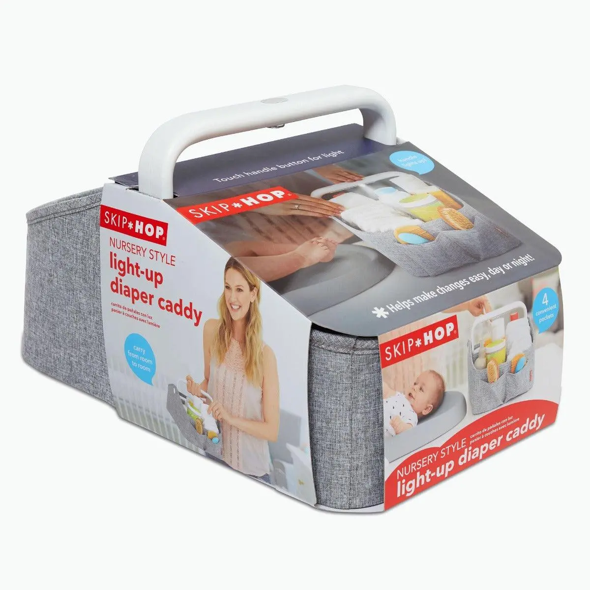 Skip Hop Light Up Diaper Caddy Grey - Diaper Changing Kits For Ages 0-2 Years 1