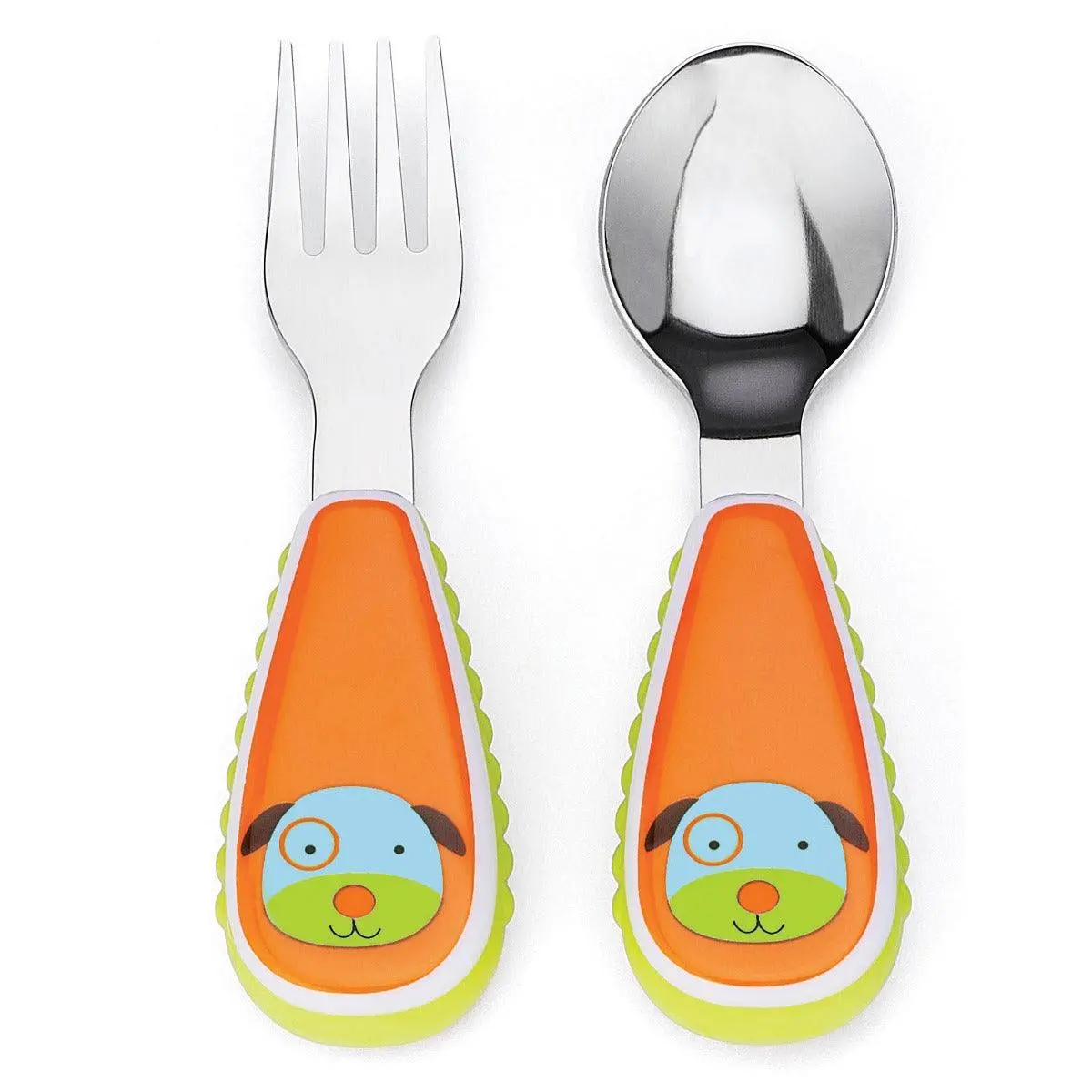 Skip Hop Zoo Utensils Fork & Spoon Dog - Weaning Accessory For Ages 0-3 Years 1