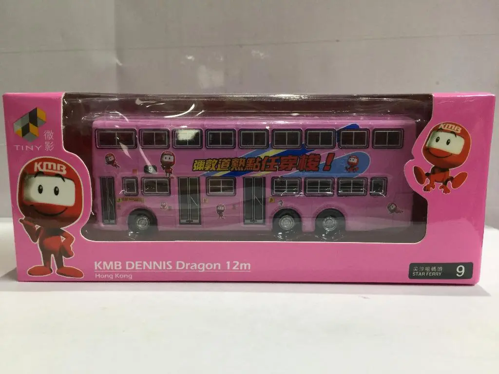 Toyeast Tiny City Die-Cast Model Car Kmb Dennis Dragon 12M 9 彌敦道熱點任穿梭 Kmb2020066 10325 (C1120-7) 1