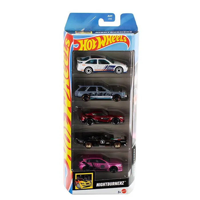 Hot Wheels 5 Car Gift Pack - Nightburnerz 2025 Pack Of 5 For Kids & Collectors 1