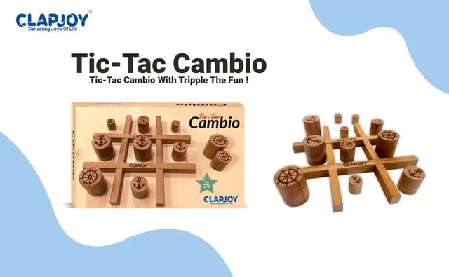 Clapjoy Tic Tac Cambio Board Game For Adults And Kids Of Age 5 Years And Above 1
