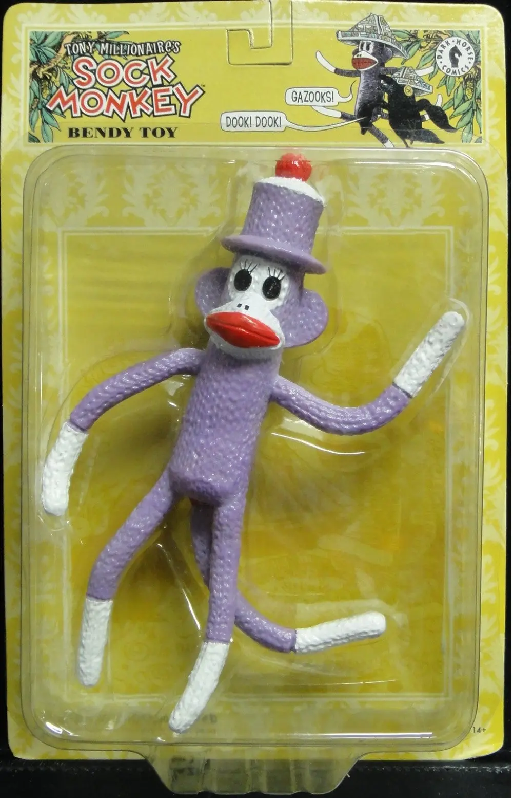 黑馬漫畫 東尼米連奈爾 Dark Horse Comics Tony Millionaire's Sock Monkey Collection Sock Monkey In Purple Bendy Toy 10020 (Buy) 1