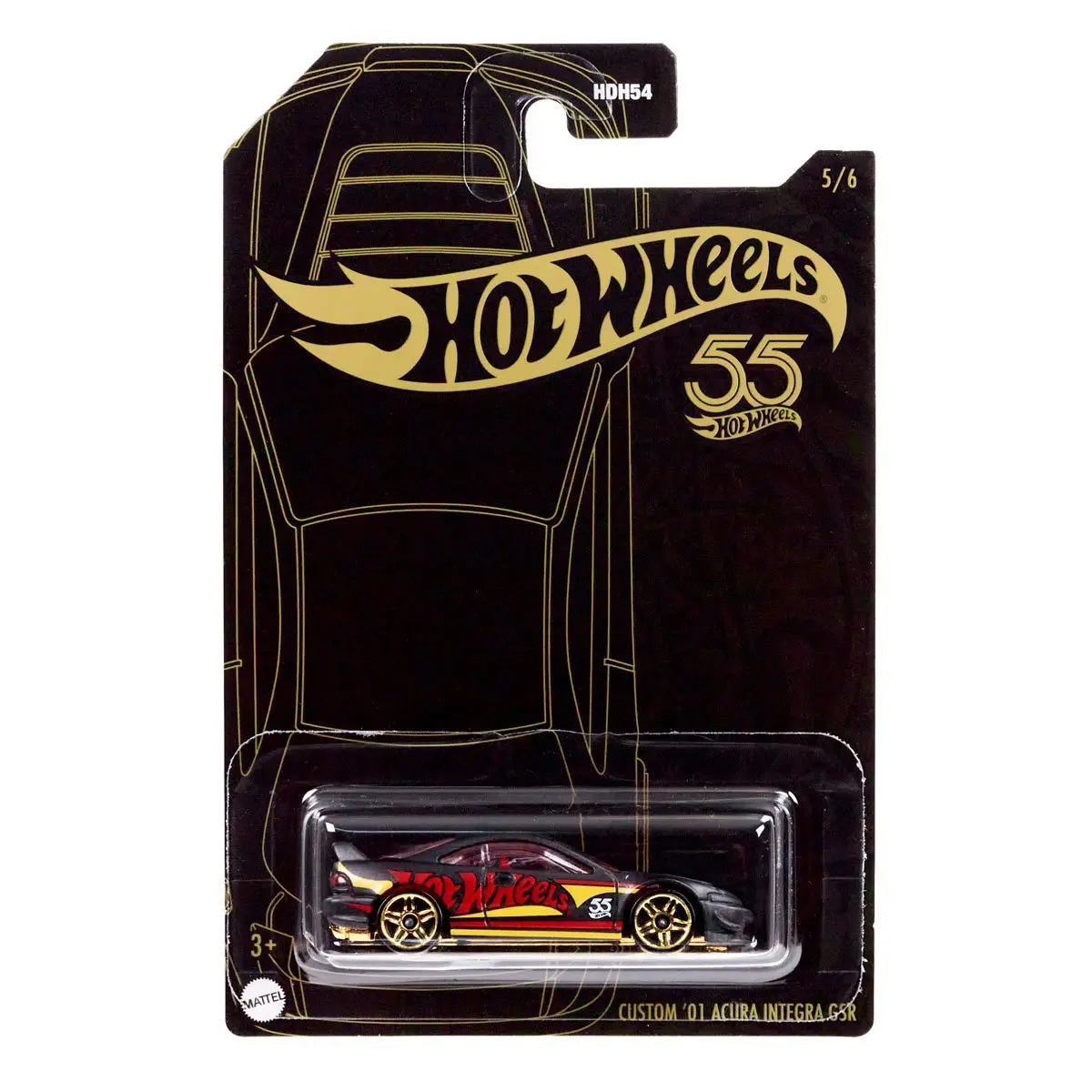 Hot Wheels 55Th Anniversary Pearl & Chrome 2023 'Custom 01 Acura Integra Gsr Diecast Car 1