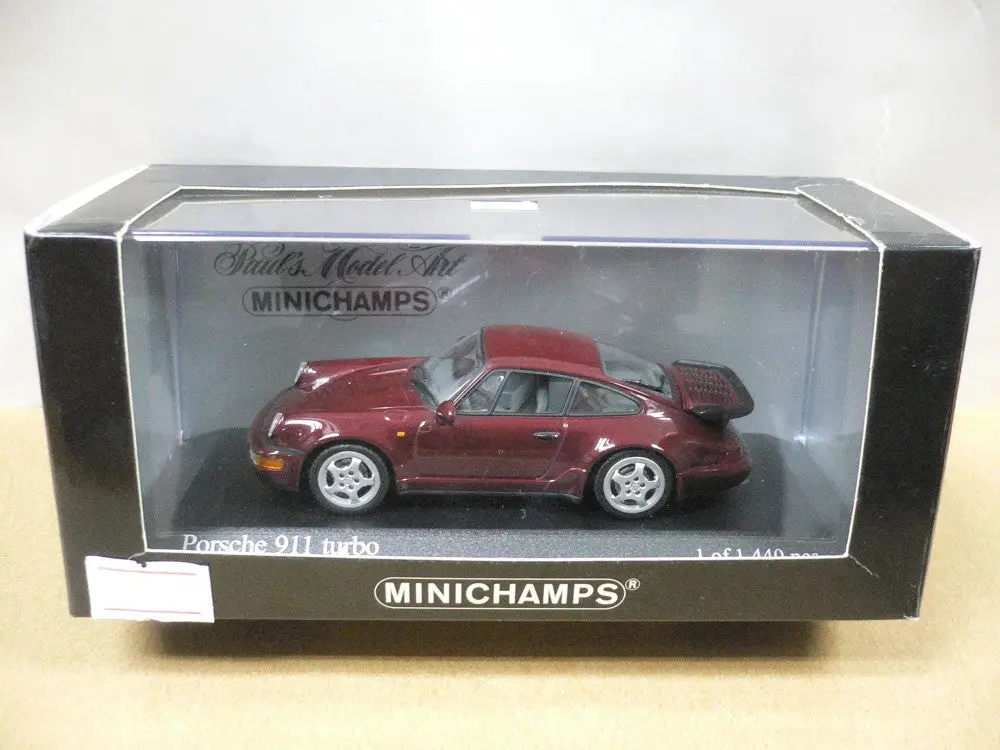 Minichamps 1/43 Porsche 911 Turbo 1990  (964) Red Metallic (430 069106) (04445) (Buy) 1