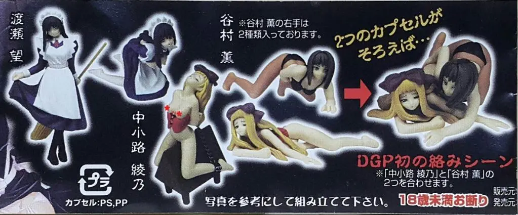 Millennium 數碼女郎天堂人物系列 真章幻夢館 渡瀨望 中小路綾乃 谷村薰 基本款 扭蛋套裝 Dgp Digital Gals Paradise Figure Collection Genmukan Basic Set (Buy-Mc) 存 2