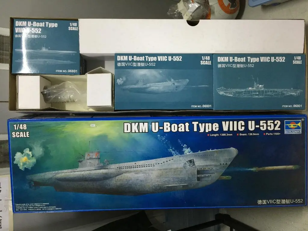 Trumpeter 1/48 Dkm U-Boat Type Viic U-552 德國潛艇 (06801) (C1037-18) 1