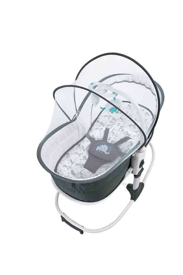 Mastela 6 In 1 Multi-Function Rocker & Bassinet Grey - For Ages 0-3 Years 1