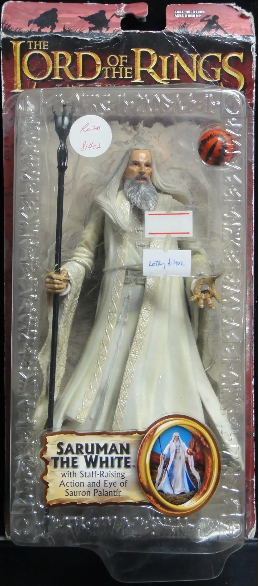 Toy Biz 魔戒二部曲 雙城奇謀 薩魯曼 基斯杜化李 The Lord Of The Rings The Two Towers Saruman The White With Staff-Raising Action And Eye Of Sauron Palantir Christopher Lee (Lotr-81402) 1113165089 1