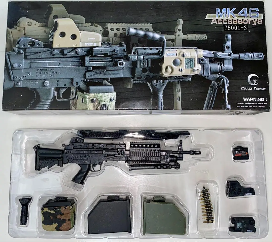 13.5Cm 長 Crazy Dummy Mk46 Accessory 75001-3 Mod-0 Gen2 Para Stock 黑 1/6 Rifle Gun 全新開封品（Piu-150） 1