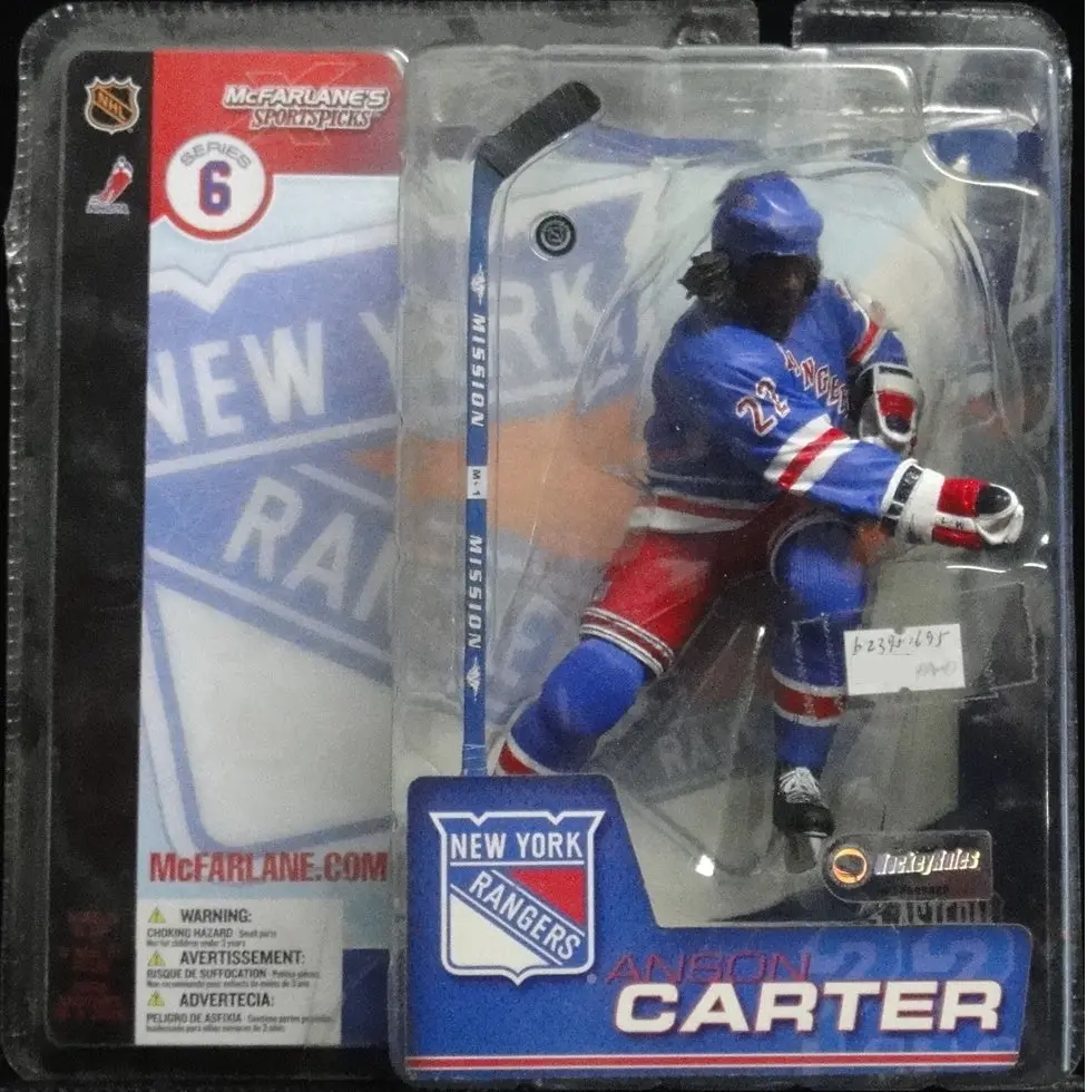 麥法蘭 國家冰球聯盟 東部聯盟 大都會分區 紐約遊騎兵 右翼 Mcfarlane Toys Nhl Nhlpa Mcfarlane's Sportspicks Series 6 National Hockey League Eastern Conference Metropolitan Division New York Rangers Right Wing 22 Anson Carter 70179 (Pa-0) B23951695 1