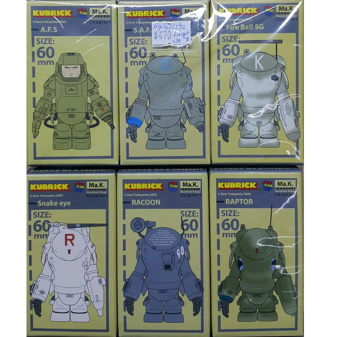 Medicom 17133 橫山宏 Medkub133 Kubrick Ma.K Zbv3000 Maschinen Krieger Chapter 1 A.F.S S.A.F.S Fire Ball Sg Snake Eye Racoon Raptor Set 1141411292 (Buy-Spk) 存 1