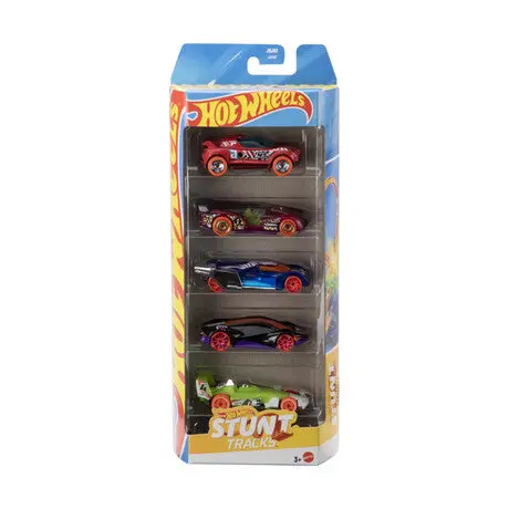 Hot Wheels 5 Car Gift Pack - Hw Stunt Track Wave 2 Pack Of 5 For Kids & Collectors 1