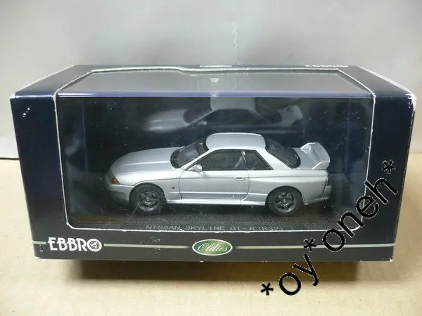Ebbro 1/43 Nissan Skyline Gt-R R32 Silver (43761) (Piu103) 1