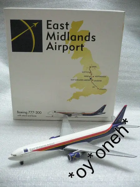 Herpa Wings 1/500 East Midlands Airport Boeing 777-300 (506496) 1