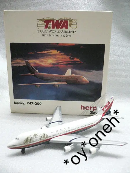 Herpa Wings 1/500 Twa Trans World Airlines Boeing 747-200 (502504) 1