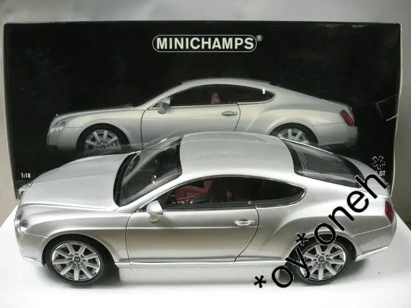 Minichamps 1/18 Bentley Continental Gt Silver (07341) (C802-360) 1