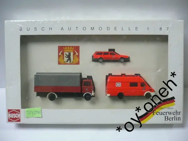 Busch 1/87 Berlin Fire Department Set (49924) (Buy) 1
