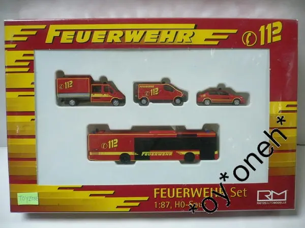 Rietze 1/87 Feuerwehr 112 Germany Fire Department Set 消防車 (99024) (Buy) 1
