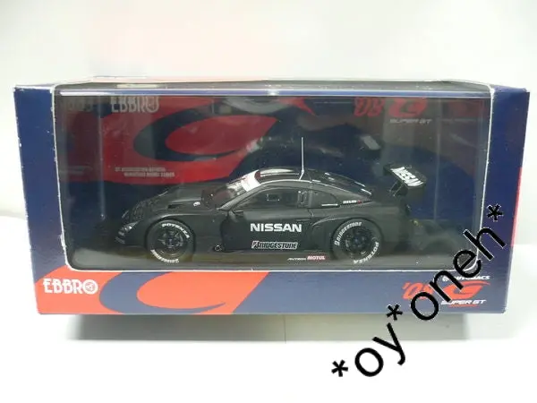Ebbro 1/43 Nissan Skyline R35 Gt-R Super Gt 2008 Test Car Black (44042) (Piu97) 1