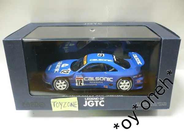 Ebbro 1/43 Nissan Calsonic Skyline Gt-R R33 Jgtc 1998 #12 Blue (44192) (Piu93) 1