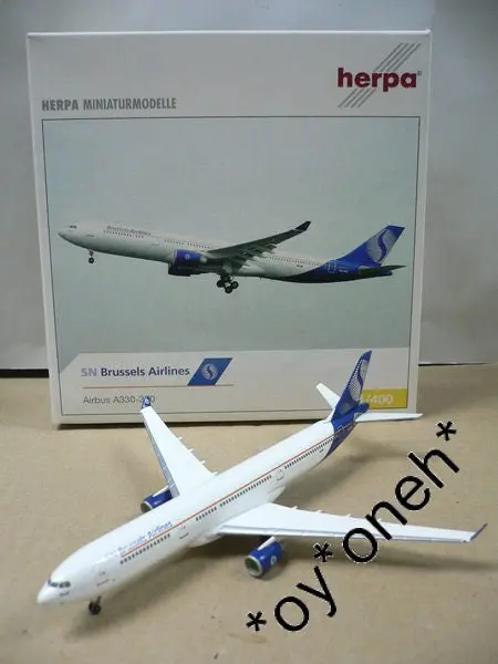 Herpa 1/400 Sn Brussels Airlines 布魯塞爾航空 Airbus A330-300 Oo-Sfm (560849) (Piu10) 1