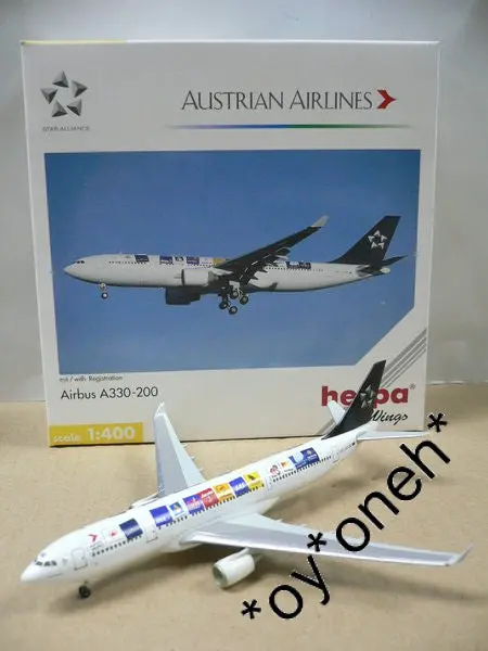 Herpa Wings 1/400 Austrian Airlines 奧地利航空 Airbus A330-200 Oe-Lao (560474) (Piu10) 1