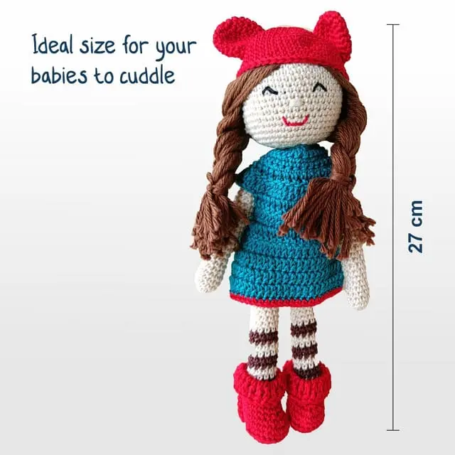 Clapjoy Soft Hand Knitted Cotton Thread Doll For Kids 1