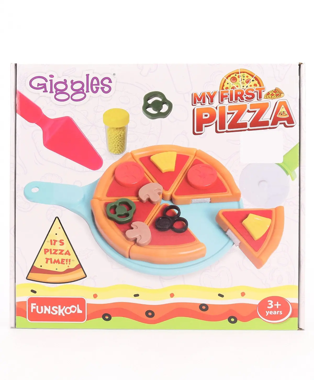 Funskool Giggles My First Pizza - Food Mix 'N Match Set With 15 Toppings - Pretend Play Toy Set For Kids Ages 3+ 1