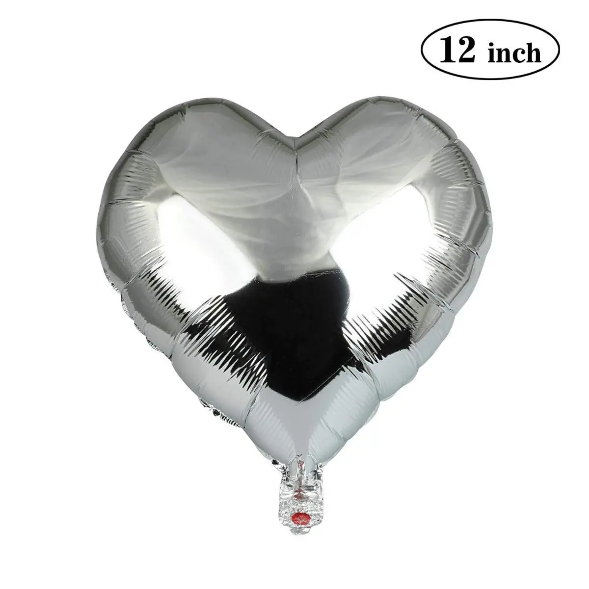 Partycorp 12 Inch Silver Heart Foil Balloon, 1 Pc 1