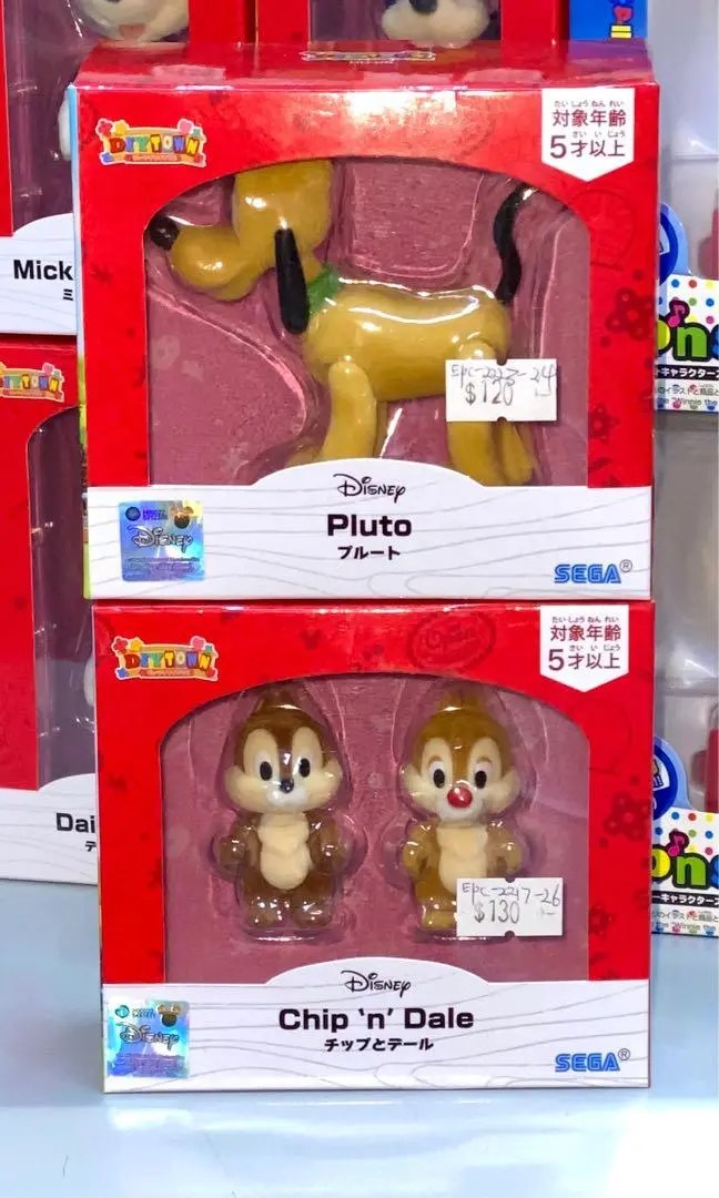 Sega Disney Diy Town 絨毛公仔 Mickey Minnie Goofy Daisy Pluto Chip N Dale Takara Tomy Arts Popnstep (Epc-2217 Epc-2218 Epc-2219 Epc-2222 Epc-2223 Epc-2293) 2