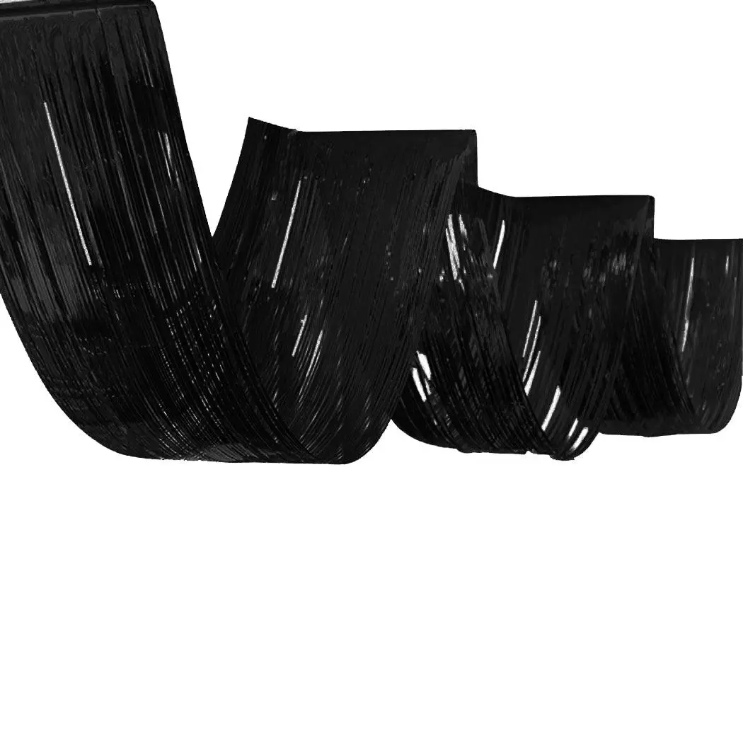 Partycorp 14 Feet Black Roof, Ceiling Foil Fringe Curtain, 1 Pc 1