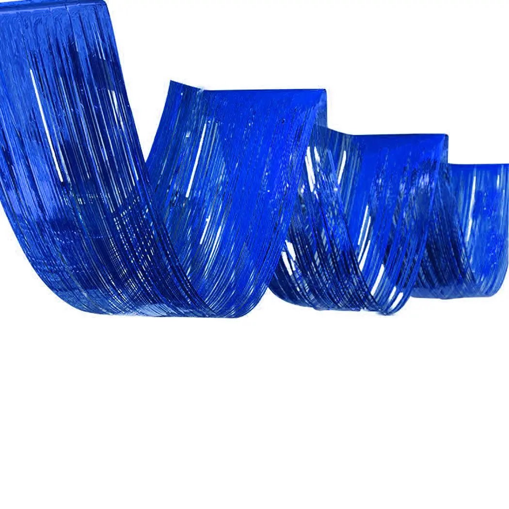 Partycorp 14 Feet Blue Roof, Ceiling Foil Fringe Curtain, 1 Pc 1