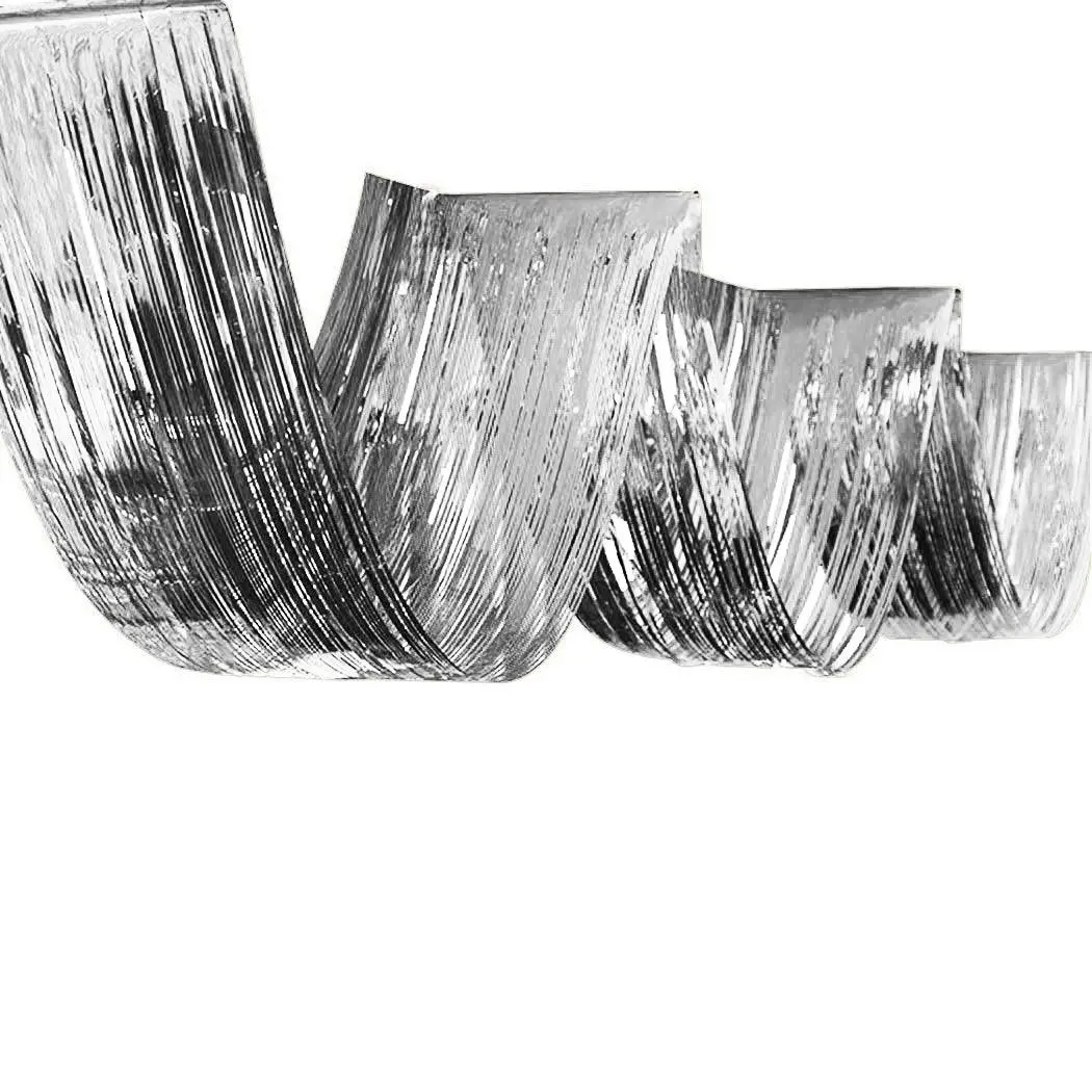 Partycorp 14 Feet Silver Roof, Ceiling Foil Fringe Curtain, 1 Pc 1