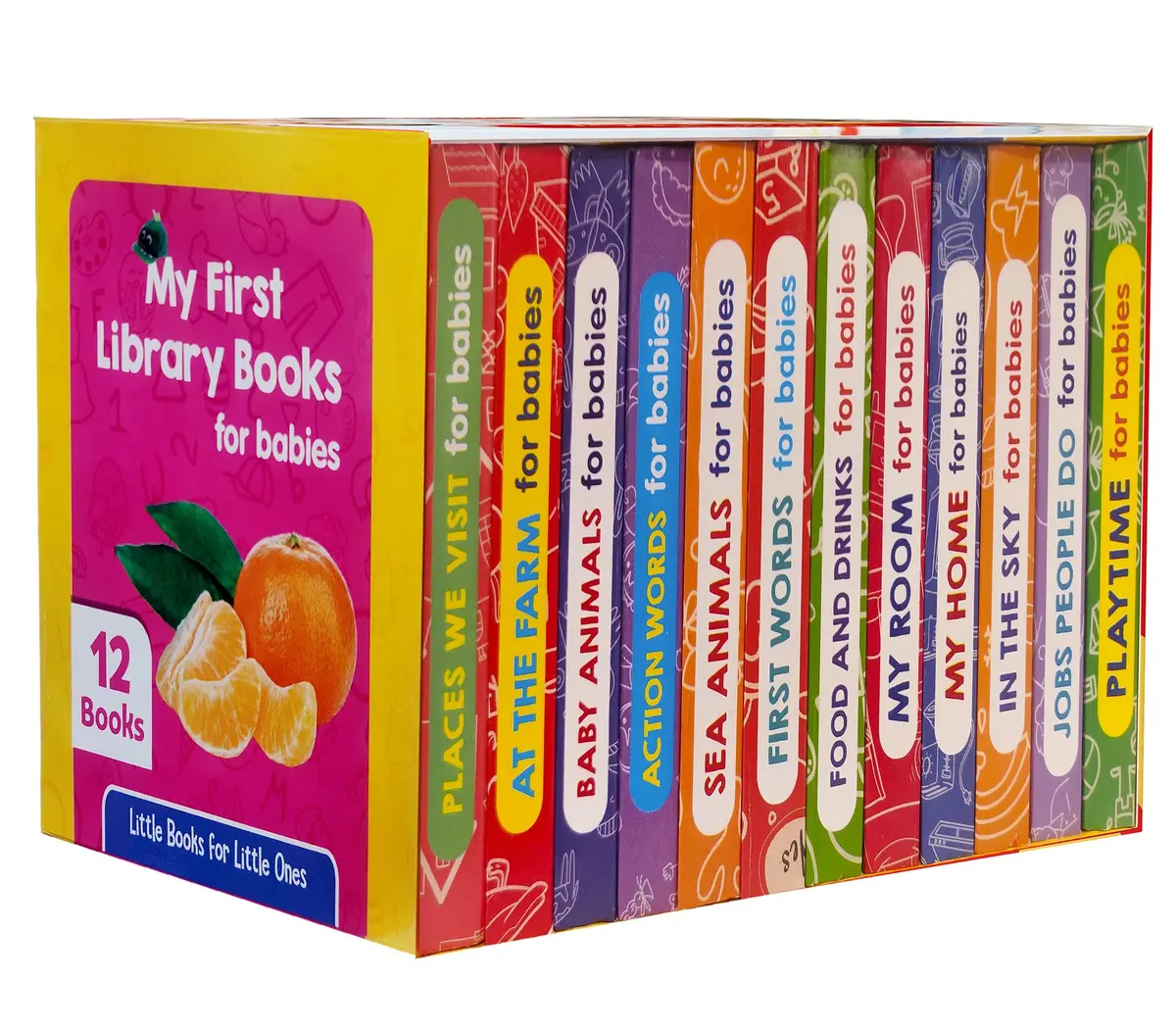 Pegasus My First Liabrary Board Books For Babies - Boxset Of 12 Board Books For Kids 1