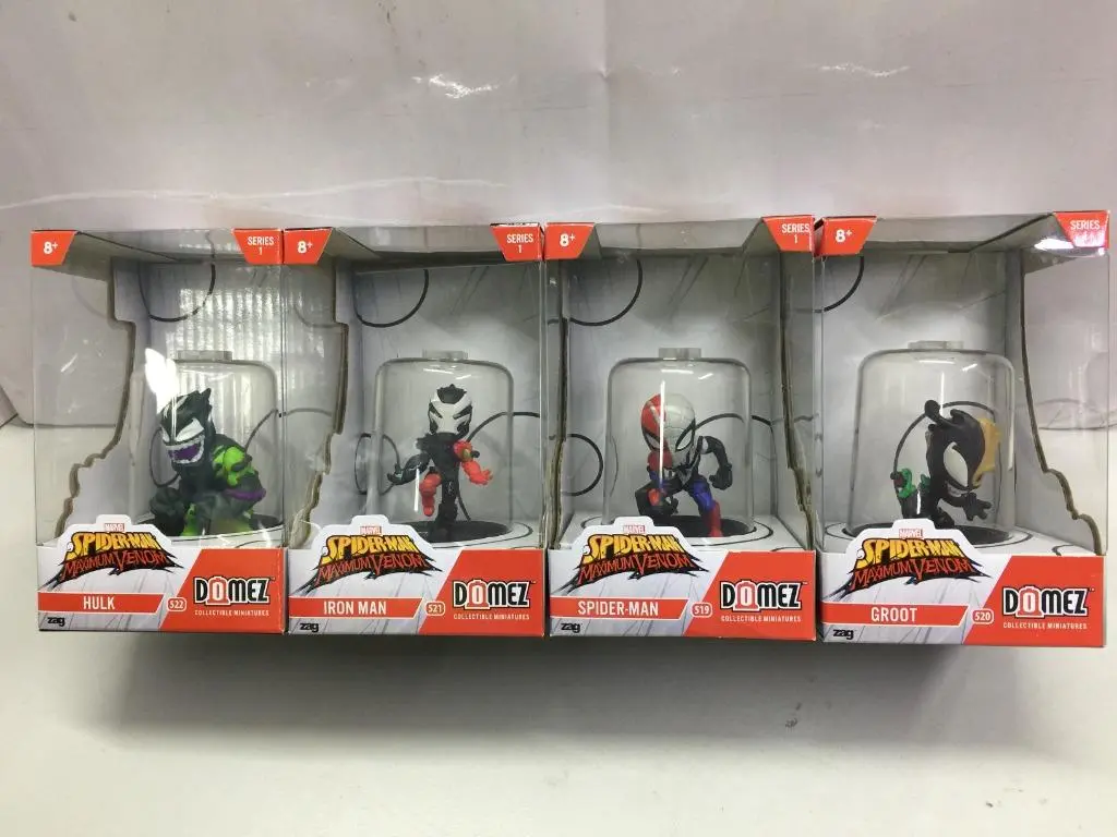 Domez Marvel Spider-Man Maximum Venom 522 521 519 520 Hulk Iron Man Spider-Man Groot Collect Connect Display (00869 00870 00867 00868) (Piu40) 1