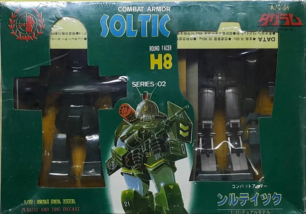 Takara 11166255 太陽之牙 索爾提克 蘭德菲薩 H8 Fang Of The Sun Dougram 1/72 Plastic & Zinc Diecast Dual Model Series 02 Combat Armor Soltic Round Facer H8 (Buy-Spk) 存 1