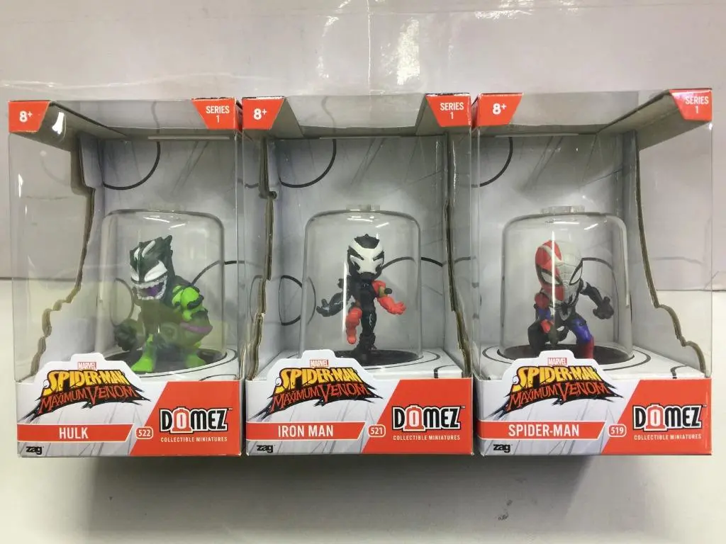 Domez Marvel Spider-Man Maximum Venom 522 521 519 Hulk Iron Man Spider-Man Collect Connect Display (00869 00870 00867) (Piu30) 1