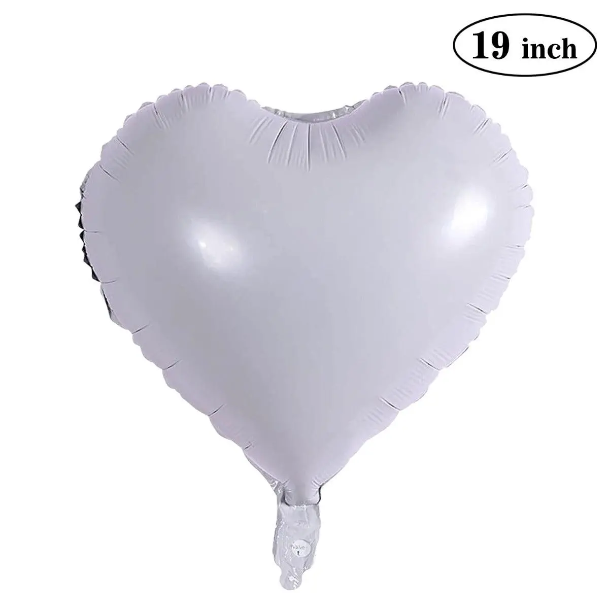 Partycorp 19 Inch White Heart Foil Balloon, 1 Pc 1